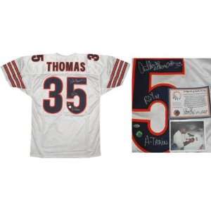  Anthony Thomas Autographed White Custom Jersey with A Train 