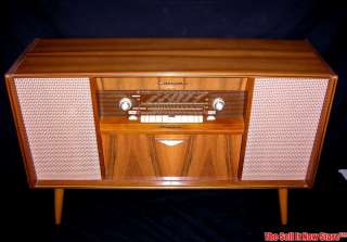 Vintage 1962 Emud 1010 Germany Console AM FM SW Radio Record Changer 