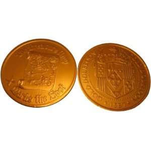 Treasure Map Gold Doubloon Coin