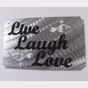   Work Live Laugh Love Wrought Iron & Aluminum Home Decor Word Sign