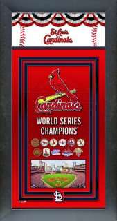 St. Louis Cardinals Black Wood Framed 2011 World Series Championship 