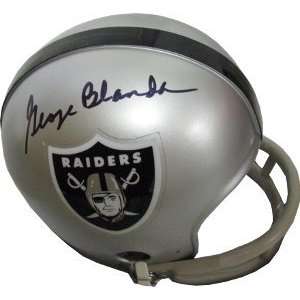  George Blanda Signed Mini Helmet   2bar 1964 Sports 