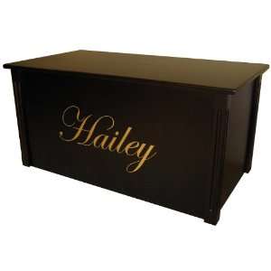   Wood Toy Box Personalized   Edwardian Font by Dream Toy Box Toys