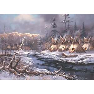  Ted Blaylock   Beaver Creek Encampment Giclee on Paper 