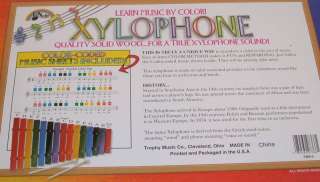 15 Note WOODEN Colored Xylophone, Glockenspiel 1st NOTE  