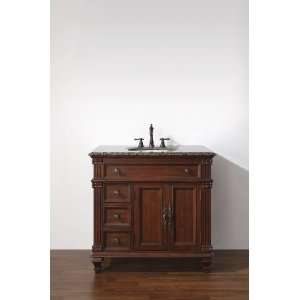 38 Bathroom Vanity Solid Wood Cabinet with 1 Baltic Brown Granite 