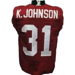  K. Johnson #31 Alabama 2008 09 Game Used Maroon Jersey (46 