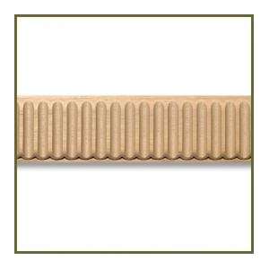 Hard Wood Fluted Molding, 1 1/2W X 1/4TH X 8L, Total 5 pieces, 40ft 