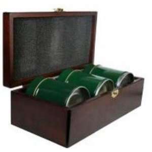 Loose Tea Wooden display box with 3 self seal cans  