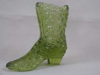 Vintage Federal Button Daisy Boot Shoe Green  