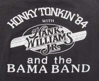   WILLIAMS JR 1984 Tour T Shirt BOCEPHUS Rock Music Concert Vintage Thin