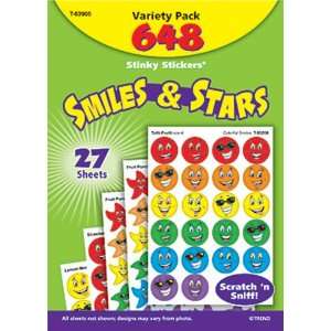   ENTERPRISES INC. STINKY STICKERS SMILES STARS 648/PK 