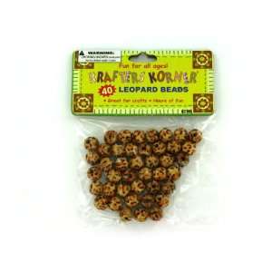  Leopard print beads   Pack of 72 Toys & Games