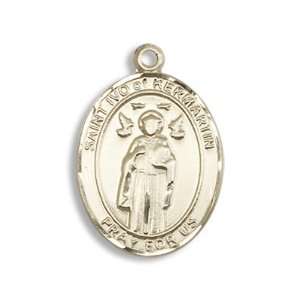    St. Ivo 14KT Gold Medal Patron Saint of Abandoned Children Jewelry