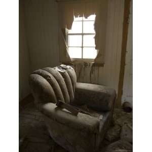  Ruined Chair and Window Shade in Abandoned Home on 