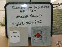Medical Vacuum Outlet. Hill Rom DiamondCare.  