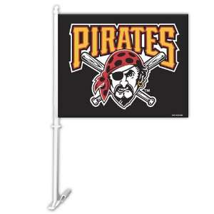   BSS   Pittsburgh Pirates MLB Car Flag W/Wall Brackett 