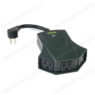 Wireless AC Power 3 Outlet Plug Switch Cable 110V 220V + Remote 