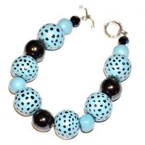   and Sterling Bracelet   Robins Egg Blue   Substantial and Whimsical