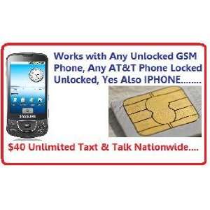  Sim Card for Any Unlocked GSM Phone, Any At&t Phone Locked 
