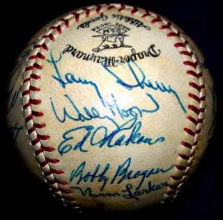 1960 Dodgers Gil Hodges Alston Team Signed Baseball PSA  