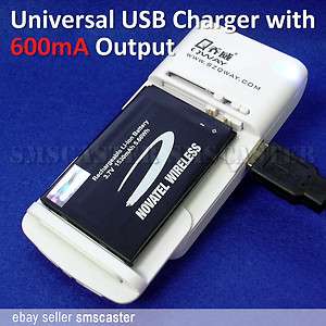 USB Charger for Novatel Mifi 2200 2352 2372 Battery  