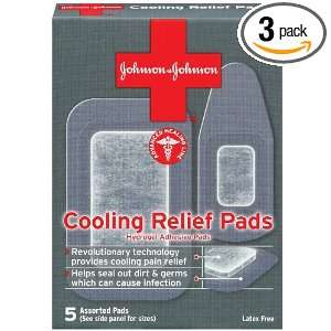 Johnson & Johnson First Aid Advance Cool Relief Pads, 5 Count Boxes 