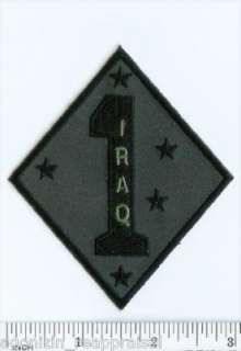 USMC 1st Marine Division PATCH Subdued OD  IRAQ Vets   
