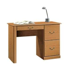  Oak Finish Computer Desk w/ File Cabinet Drawer