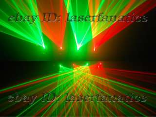 Party Four Tunnel 250mW Red & Green 4 lens Beam Laser Light Lighting 
