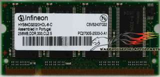 Infineon 256MB PC2700 CL2.5 DDR 333MHz RAM 383948 001  