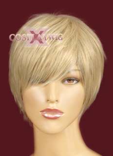 New Blonde Short Straight Fashion Wig X012  