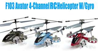 De F103 4 Avator mini LED RC girocompás Genui de helicóptero de 