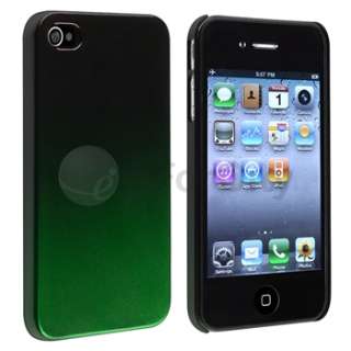 Black to Dark Purple+Green Hard Snap on Case Cover For iPhone 4 4th G 
