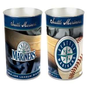    Seattle Mariners Waste Paper Trash Can   Trash Cans