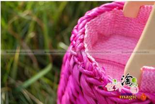 Women Sweet Cute Small Straw Bear Tote Bag 3 Colors 274  