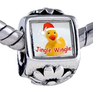  Jingle Wingle Rubber Ducky Santa Beads   Oriana Bead 