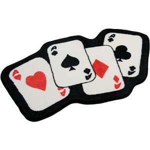  Ace of Spades Poker 4 of a Kind Rug Carpet Welcome Mat 