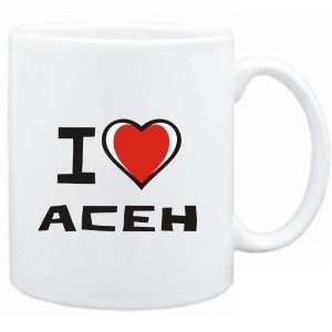  Mug White I love Aceh  Cities