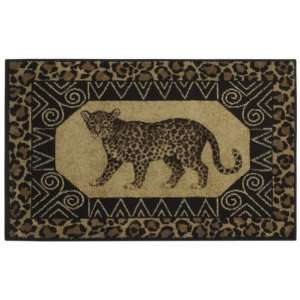 SHAW Reflections LEOPARD 3VA72 15500 BLACK 26 x 42 Area Rug Indoor 