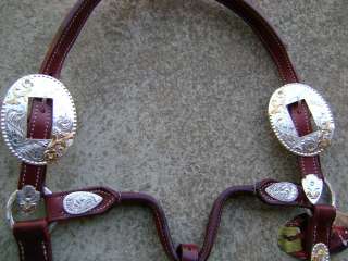 CONGRESS SILVER WESTERN SHOW LEATHER HORSE HALTER  