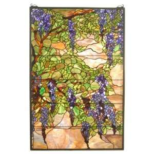   Tiffany Wisteria and Snowball Stained Glass Window