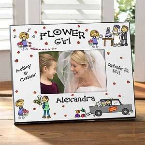   Flower Girl Picture Frame With Cartoon Characters