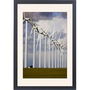 Wind turbines, Albacete, Castilla La Mancha, Spain, Europe Framed 