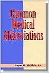 Common Medical Abbreviations, (0827366434), Luis De Sousa, Textbooks 