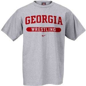  Nike Georgia Bulldogs Ash Wrestling T shirt Sports 