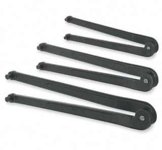 WS 483 3 Piece Adjustable Face Spanner Wrench Set, in Roll Pouch,