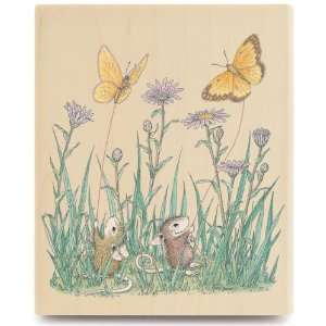  House Mouse Mounted Rubber Stamp 3.25X4 