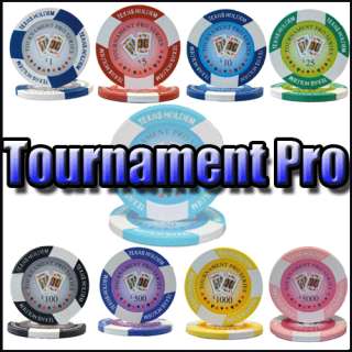 This is our Tournament Pro poker chip set. This set includes 1000 clay 
