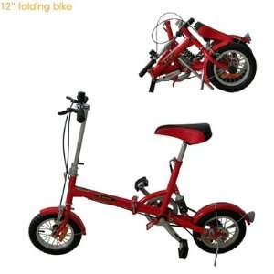  Zport Folding Bike   12 Inch Foldable Bicycle   Red 